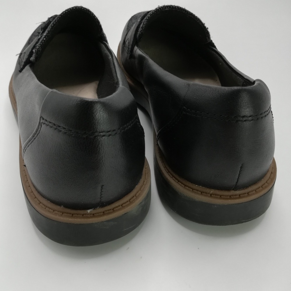 Clarks Shoes Womens Loafer Black Leather Tweed Raisie Foster Casual Comfort 6 - Picture 2 of 10